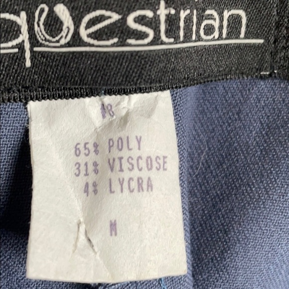 Equestrian Brand  High Waist Slate Blue Pants Fir A Tall Person - Picture 4 of 6